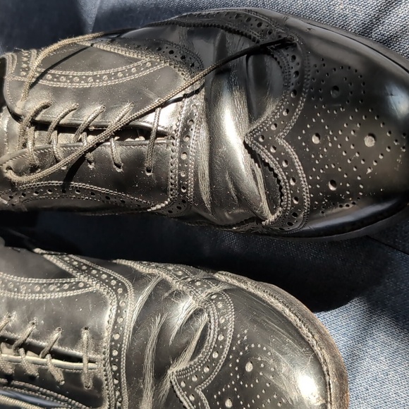 Florsheim Black Leather Brogue Oxfords - Picture 3 of 7